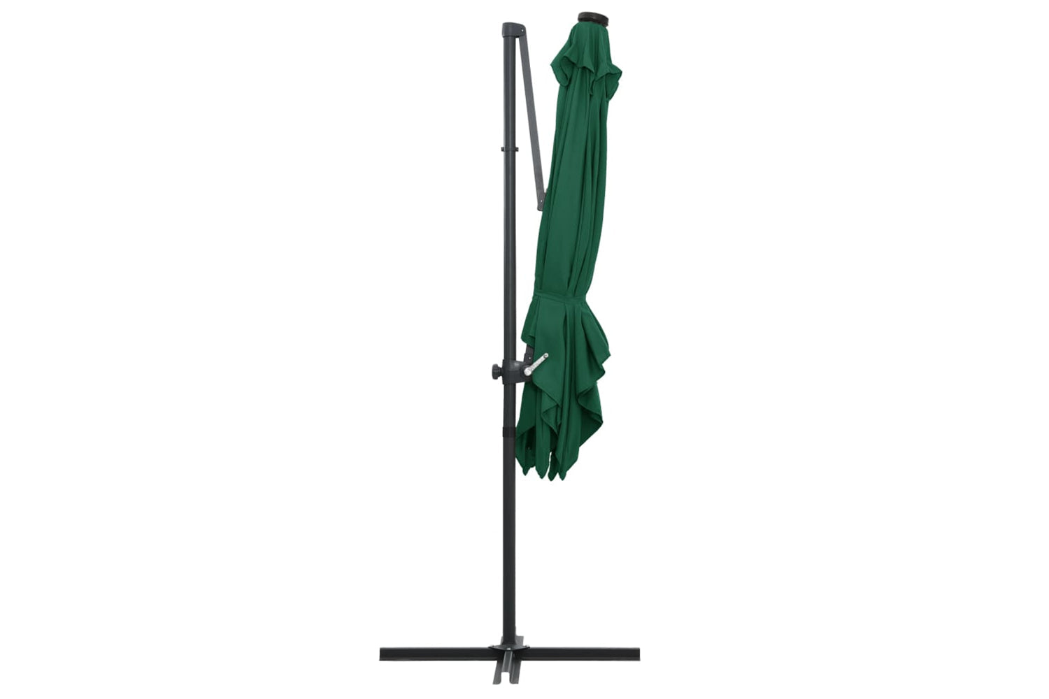 Vidaxl 46993 Cantilever Umbrella With Led Lights And Steel Pole 250x250 Cm Green-5