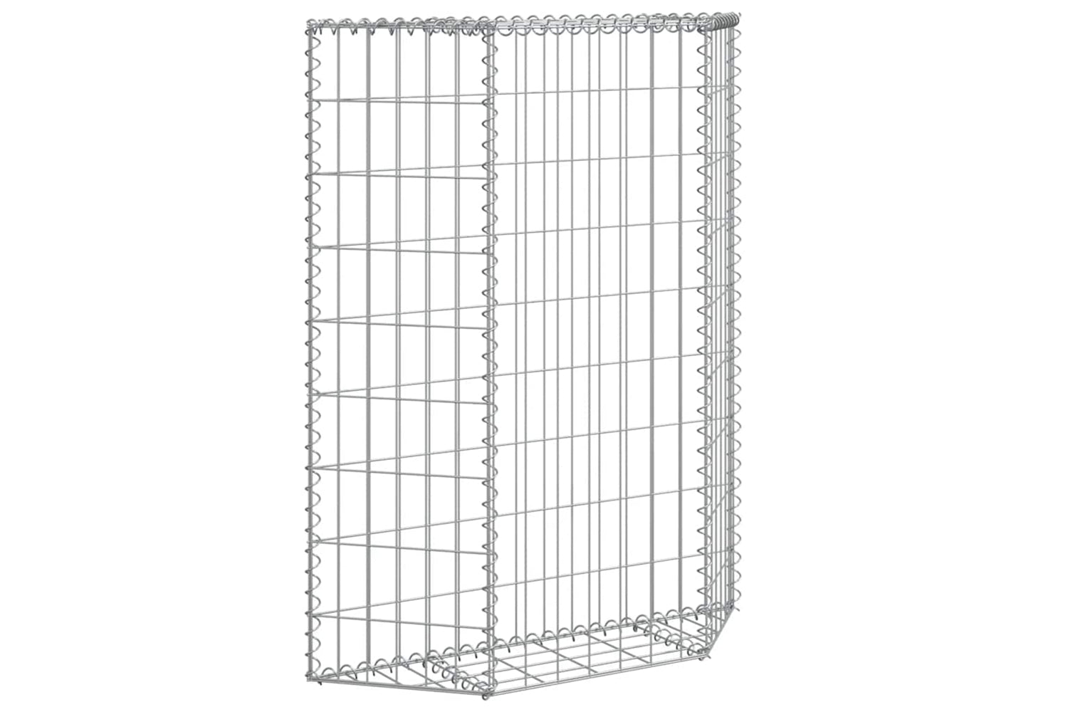 vidaXL 145652 Trapezium Gabion Raised Bed Galvanised Steel 80x20x100cm-7