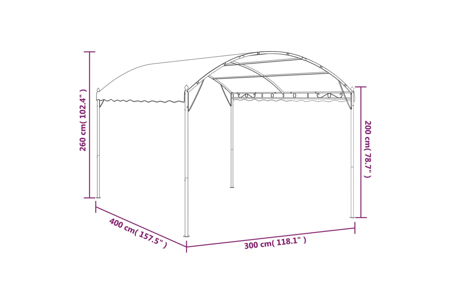 Vidaxl 47949 Sunshade Awning 3x4 M Anthracite-5