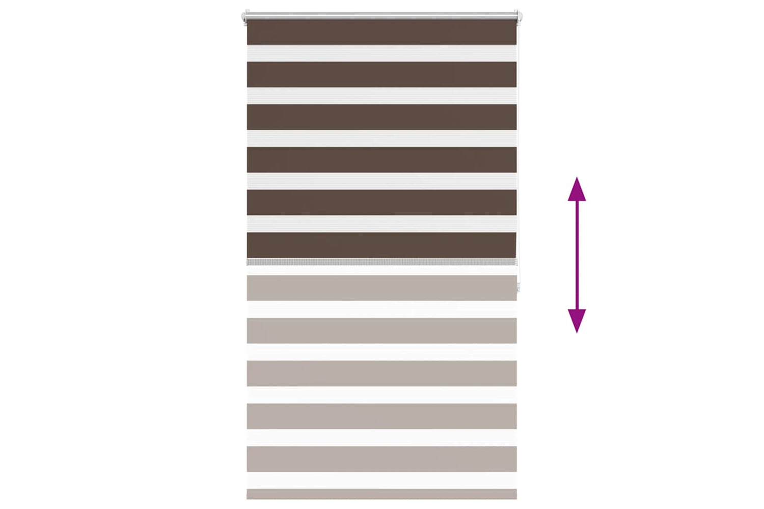 vidaXL 240205 Zebra Blind 80 X 175cm Coffee-4
