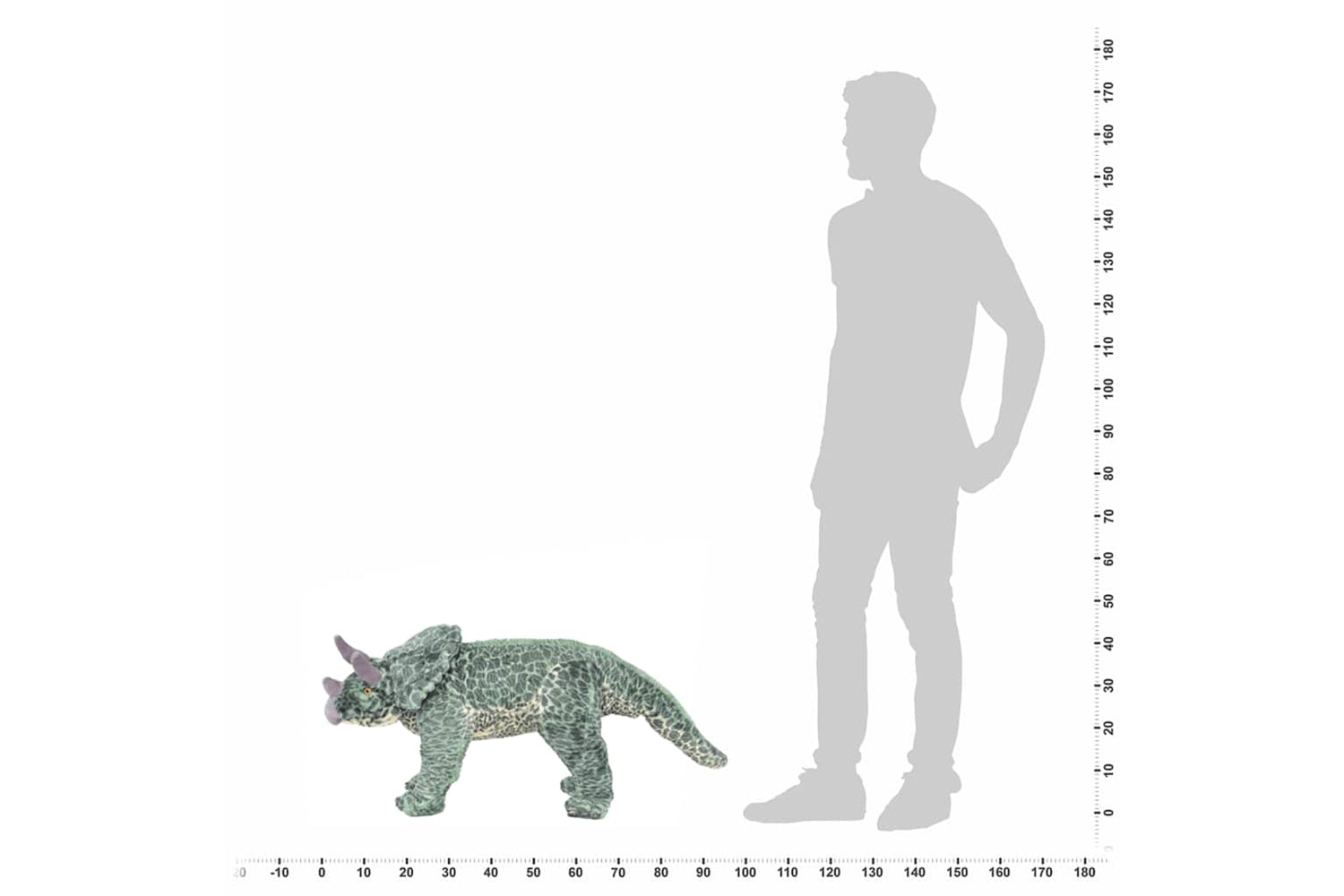 vidaXL 91344 Standing Plush Toy Triceratops Dinosaur Green Xxl-4