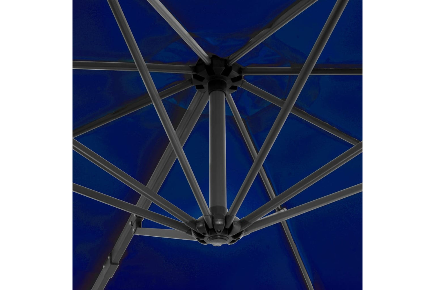 vidaXL 46989 Cantilever Umbrella With Aluminium Pole Azure Blue 300cm-5