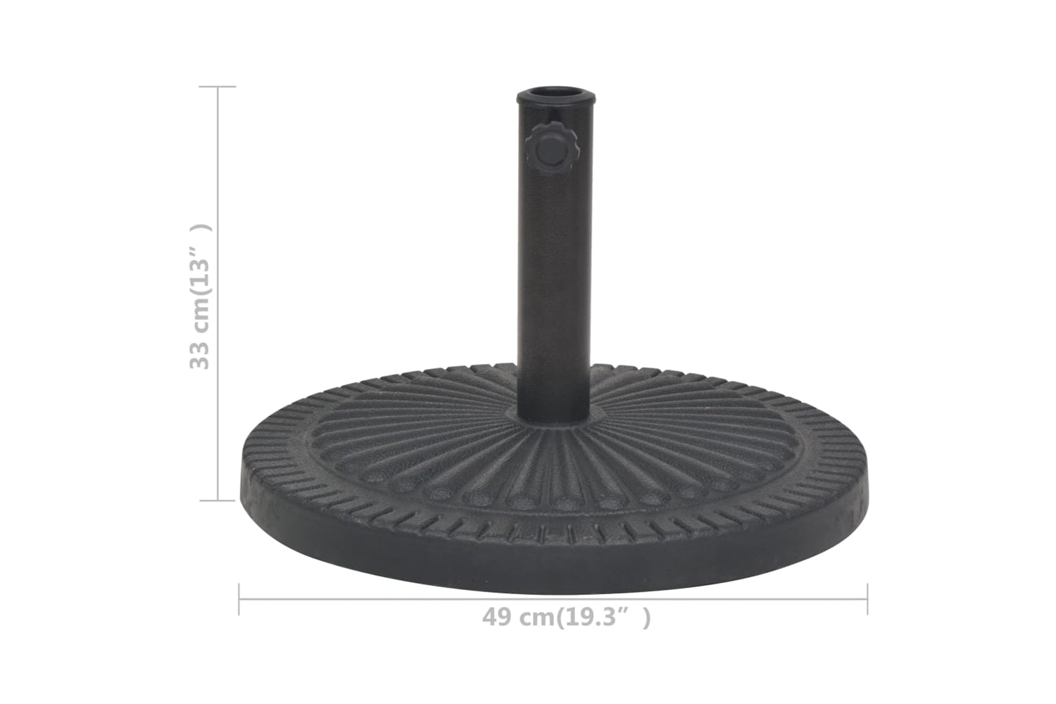 Vidaxl 43657 Parasol Base Resin Round Black 14 Kg-7