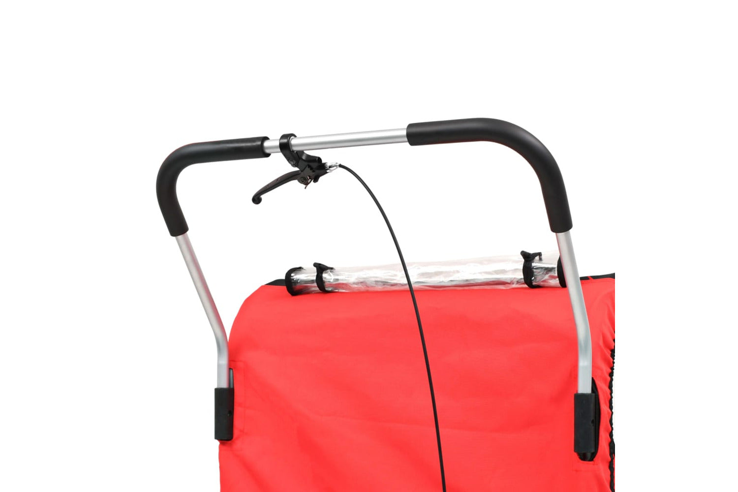 Vidaxl 2-in-1 Bike Trailer & Stroller Black And Red-5