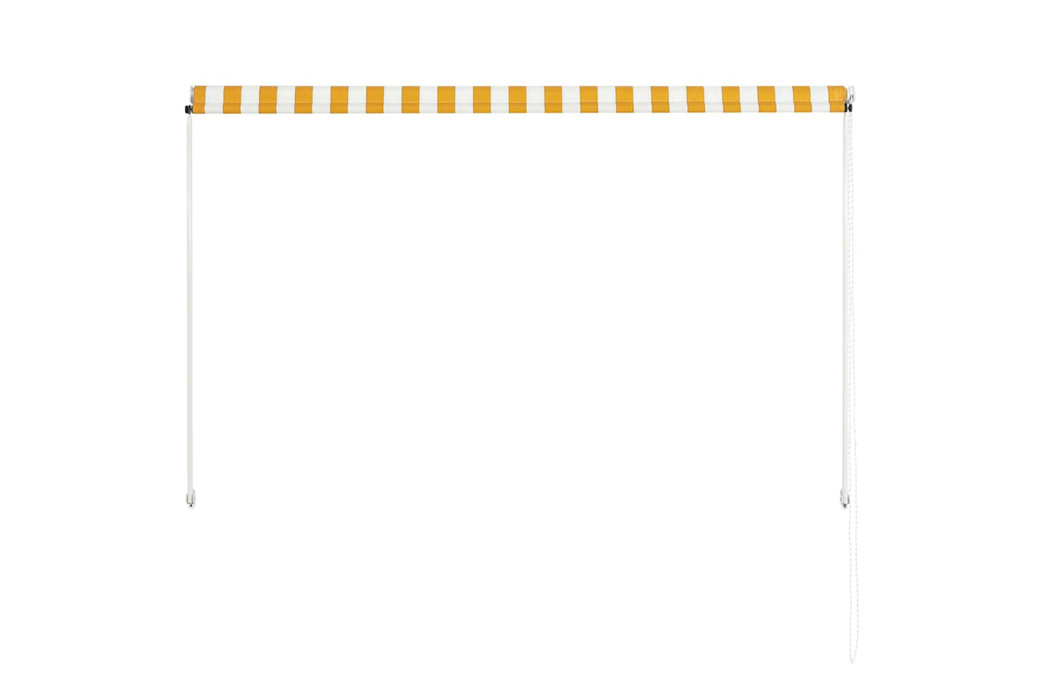 Vidaxl Retractable Awning 200x150 Cm Yellow And White-4