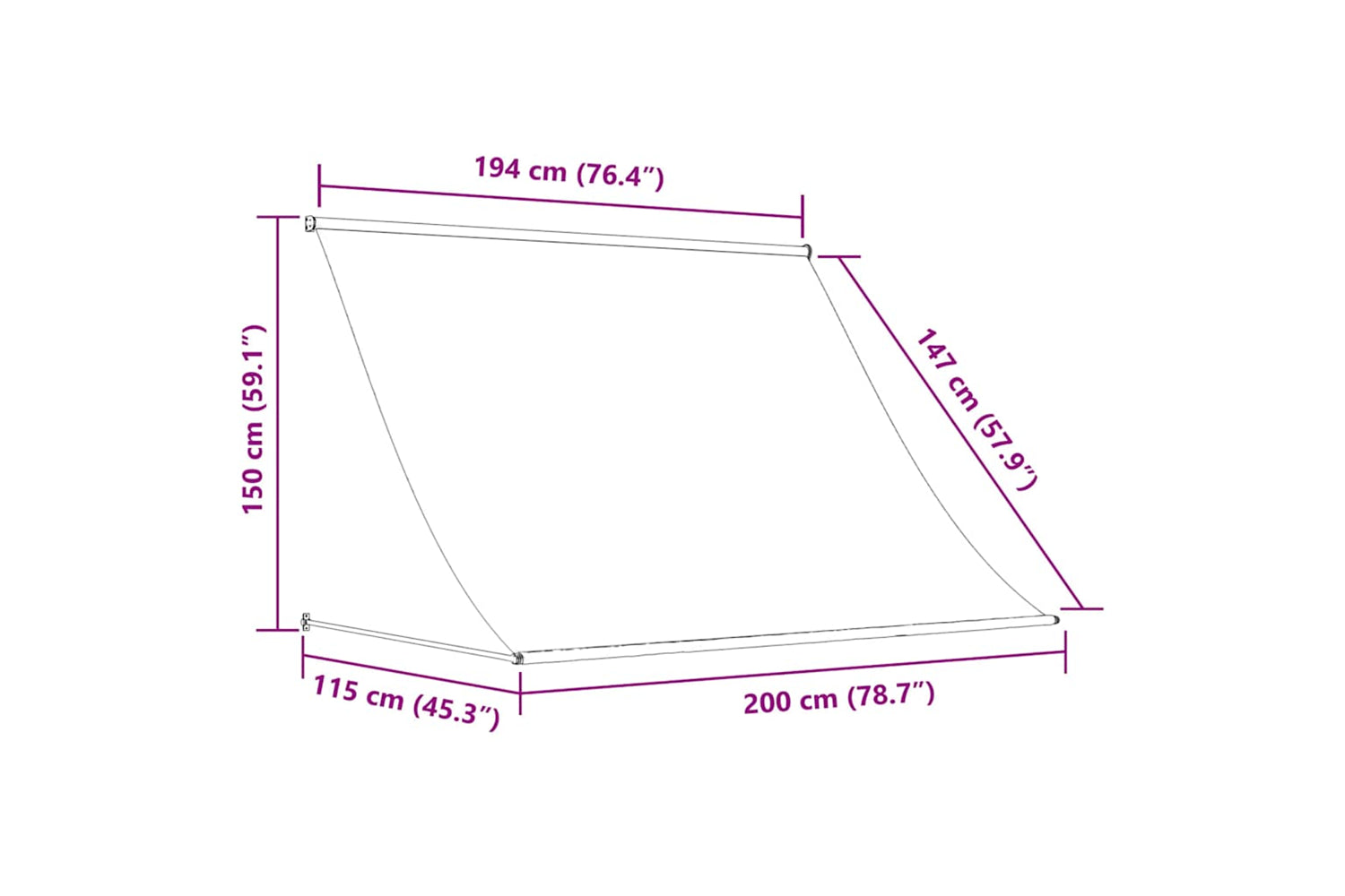 Vidaxl Retractable Awning 200x150 Cm Yellow And White-7