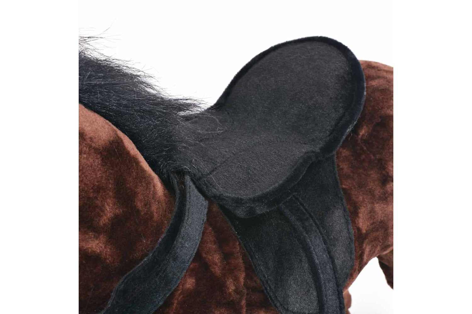 Vidaxl Standing Plush Toy Horse Dark Brown Xxl-5