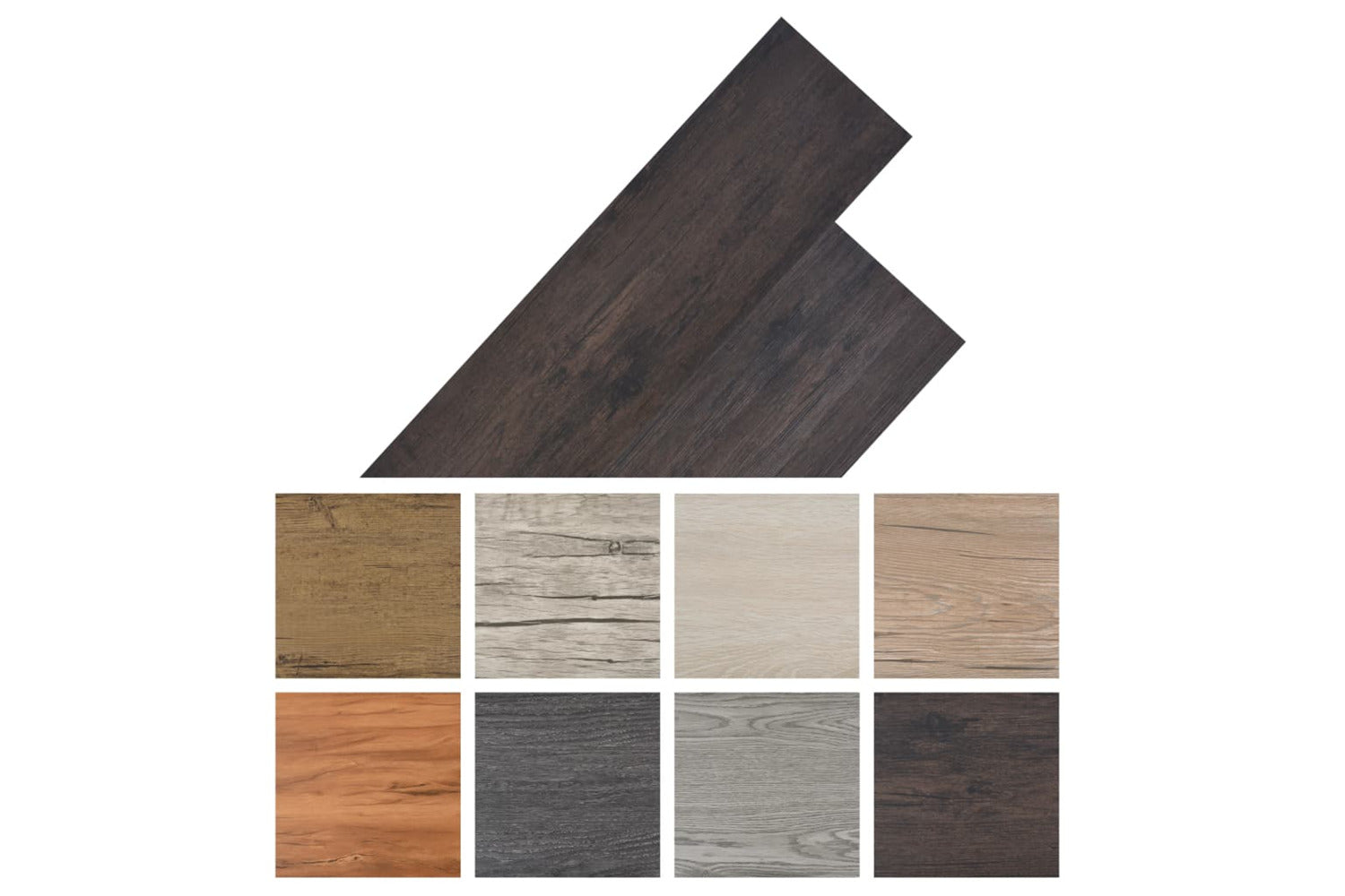 Vidaxl Non Self-adhesive Pvc Flooring Planks 5.26 MÂ² 2 Mm Oak Dark Grey-6