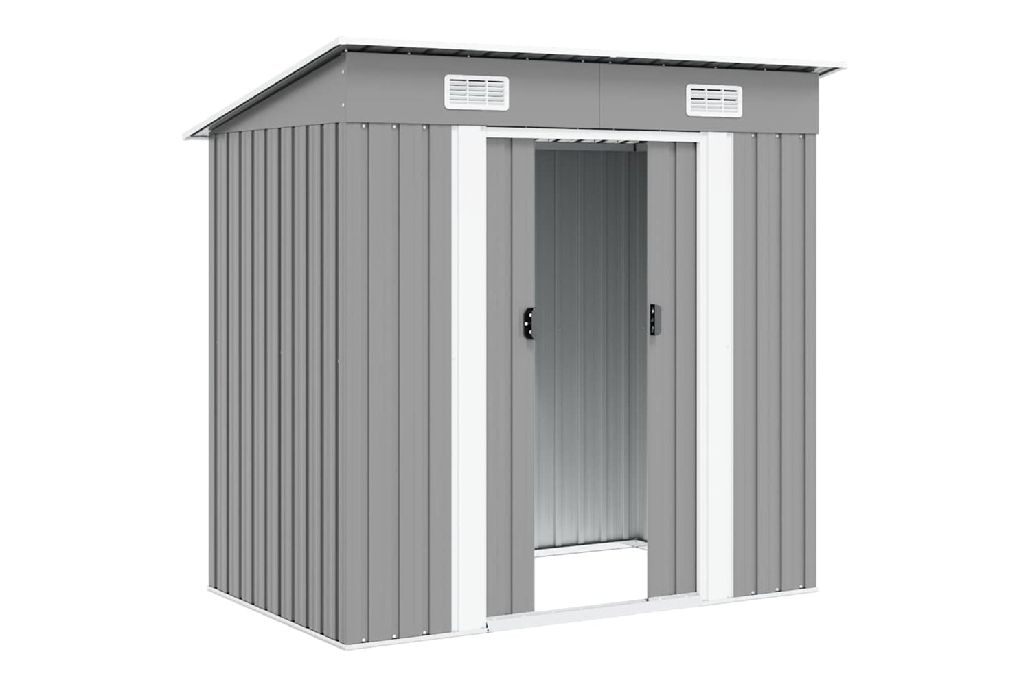 Vidaxl 42982 Garden Shed Grey Metal-4