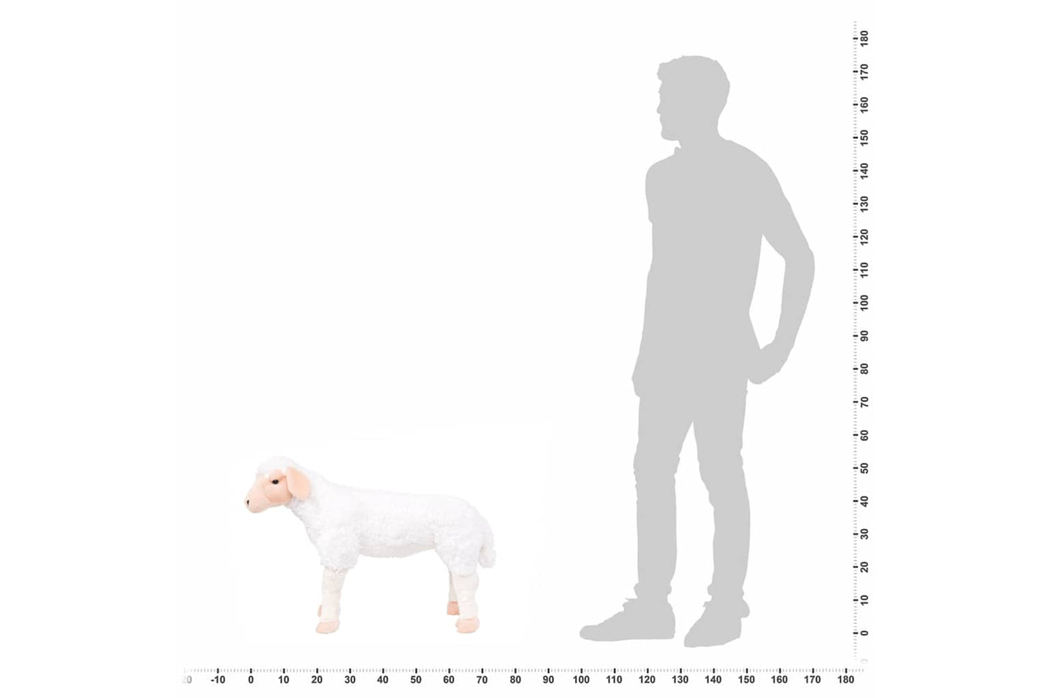 vidaXL 91341 Standing Plush Toy Sheep White Xxl-4