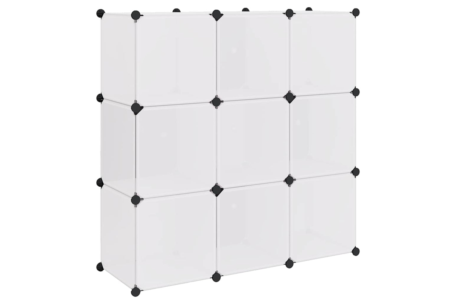 Vidaxl 244924 Storage Cube Organiser With 9 Compartments Black And White-5