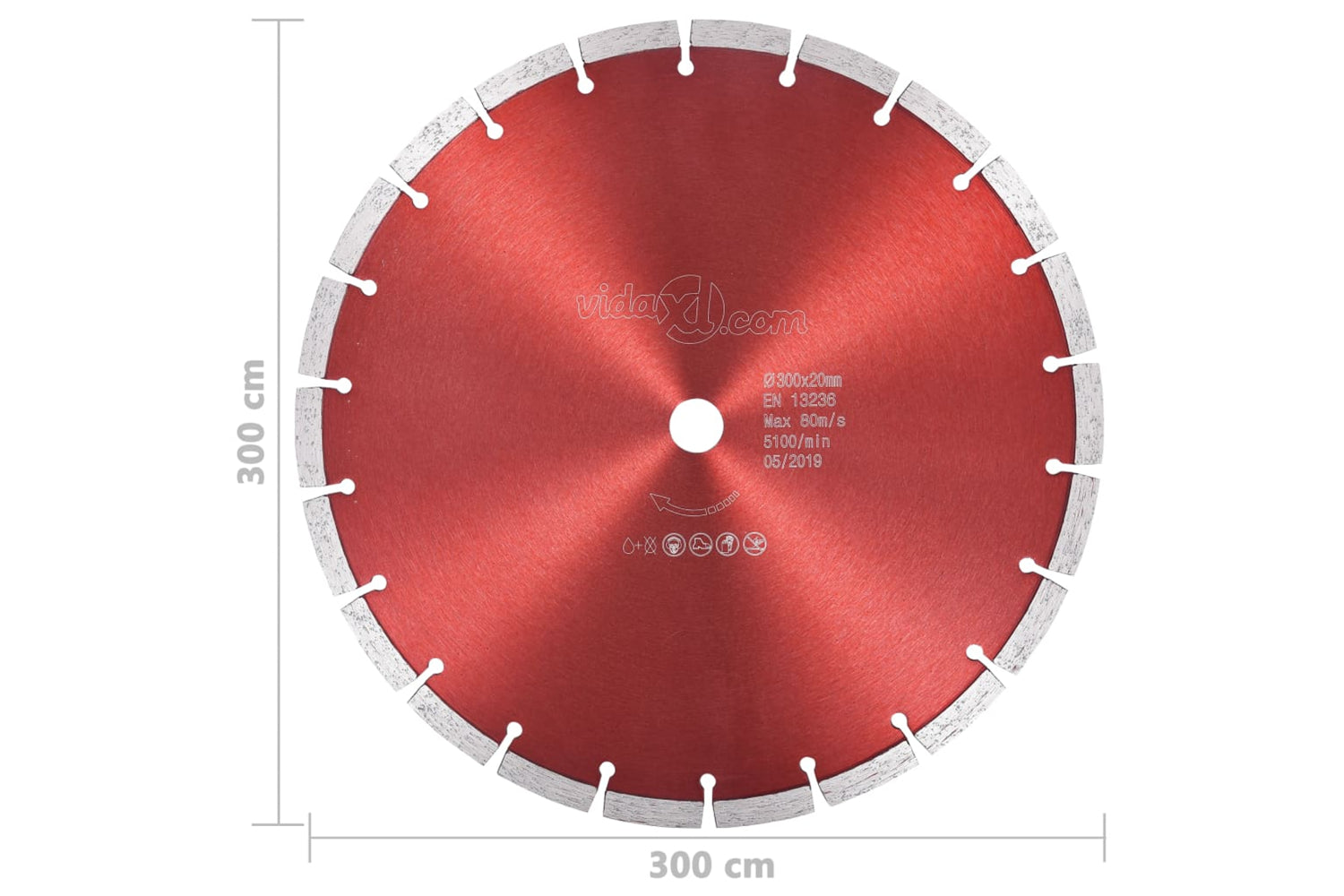 vidaXL 143239 Diamond Cutting Disc Steel 300mm-4