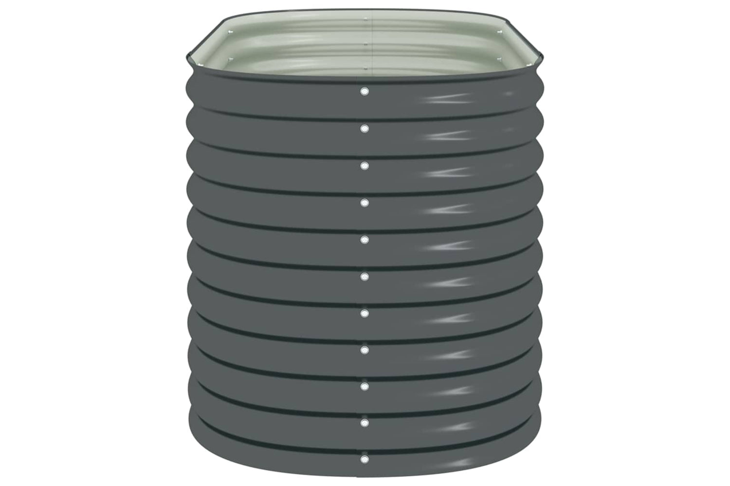 vidaXL Garden Raised Bed 160x80x81cm Galvanised Steel Grey-5