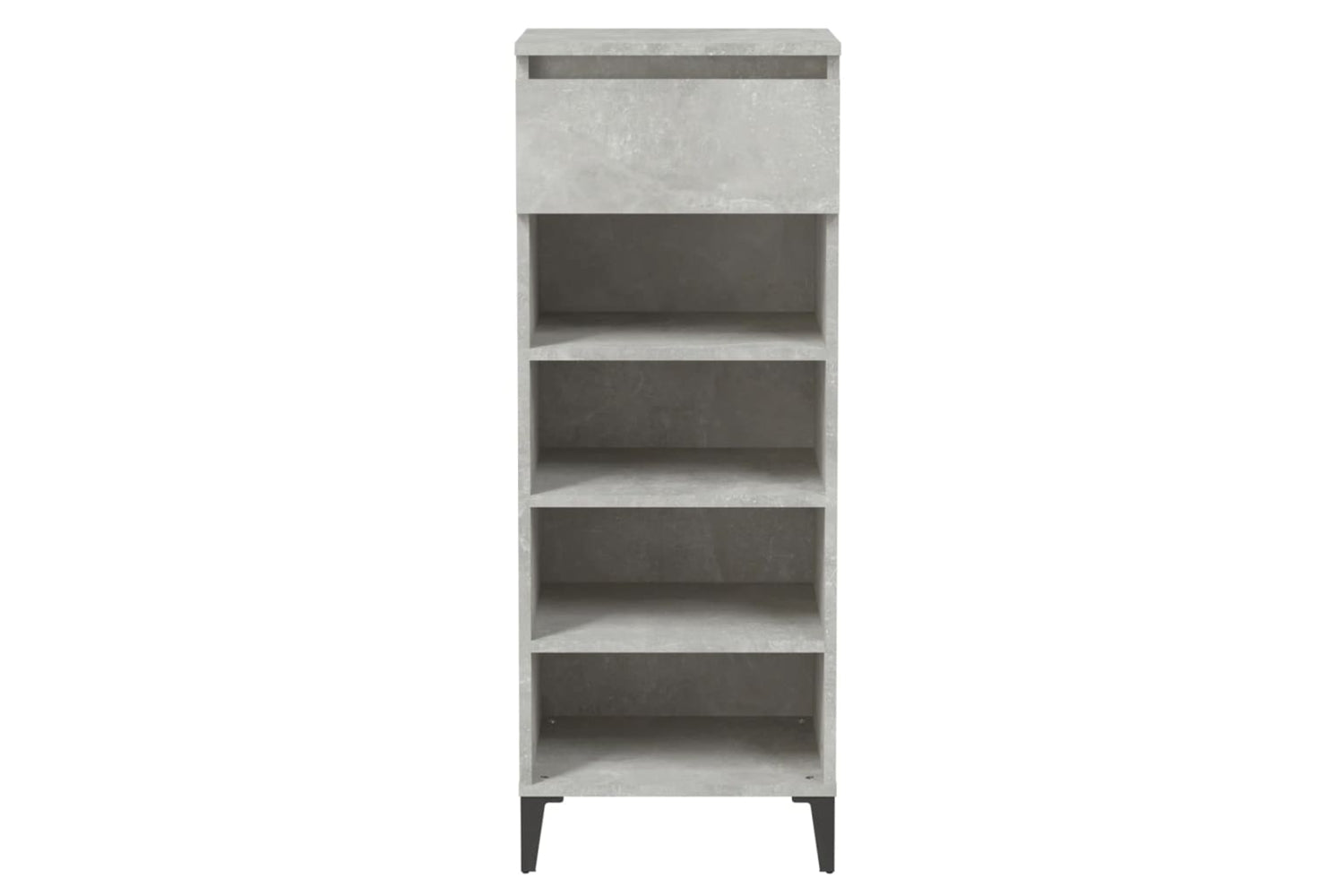 vidaXL 819784 Shoe Rack Concrete Grey 40x36x105cm Engineered Wood-4