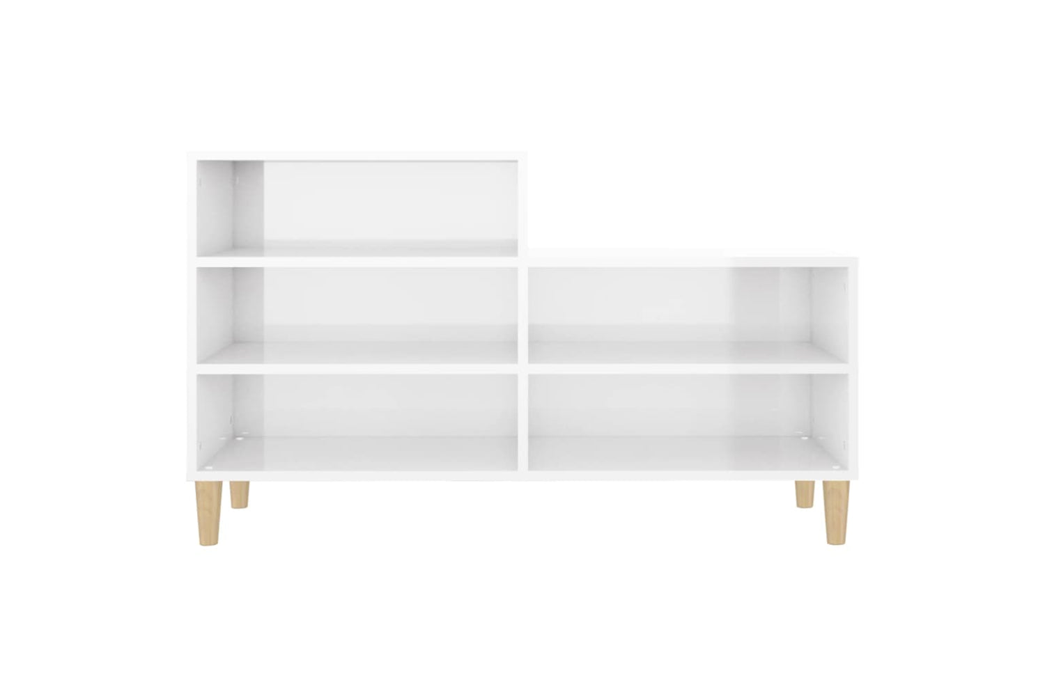 vidaXL 819726 Shoe Cabinet High Gloss White 102x36x60cm Engineered Wood-4