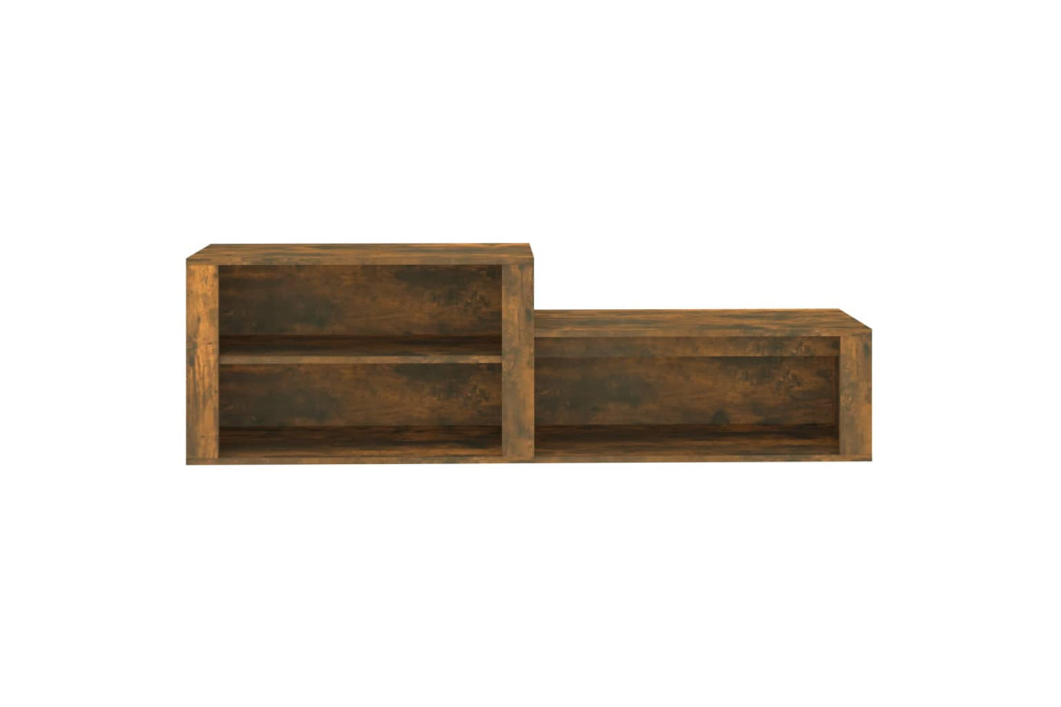 vidaXL 816917 Shoe Cabinet Smoked Oak 150x35x45cm Engineered Wood-4