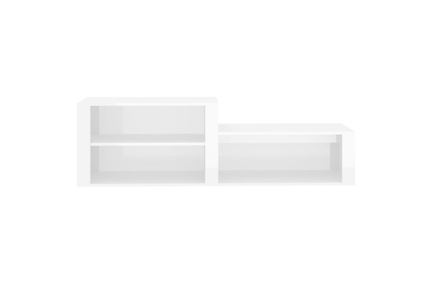 vidaXL 816914 Shoe Cabinet High Gloss White 150x35x45cm Engineered Wood-4