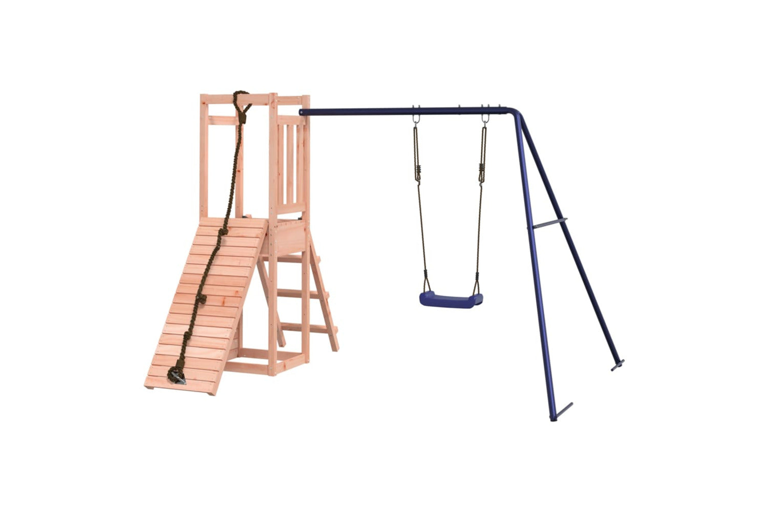 Vidaxl 3155919 Playhouse With Swing Climbing Wall Solid Wood Douglas-7