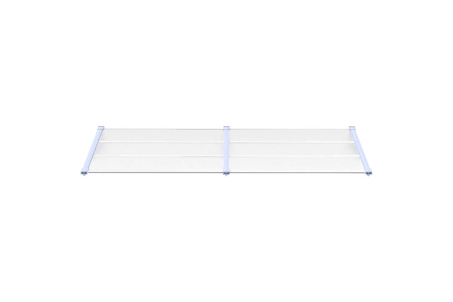 Vidaxl Door Canopy Grey And Transparent 239x90 Cm Polycarbonate-2