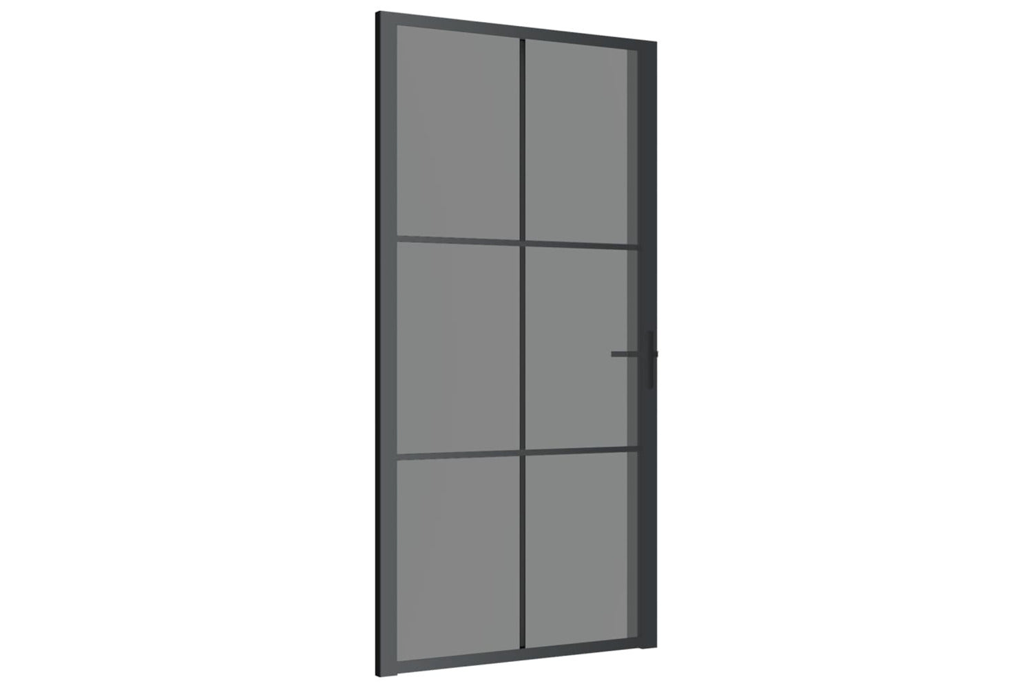 vidaXL 350567 Interior Door 102.5x201.5cm Black Esg Glass And Aluminium-2