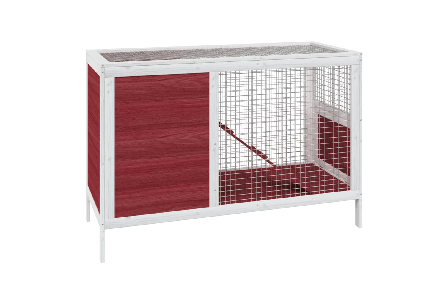 Vidaxl Rabbit Hutch Mocha 103x44x69.5 Cm Solid Wood Pine