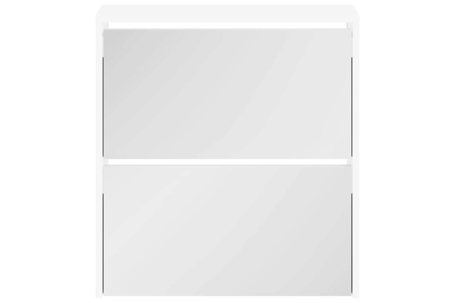 vidaXL 243046 Shoe Cabinet 2-layer Mirror White 63x17x67cm-3