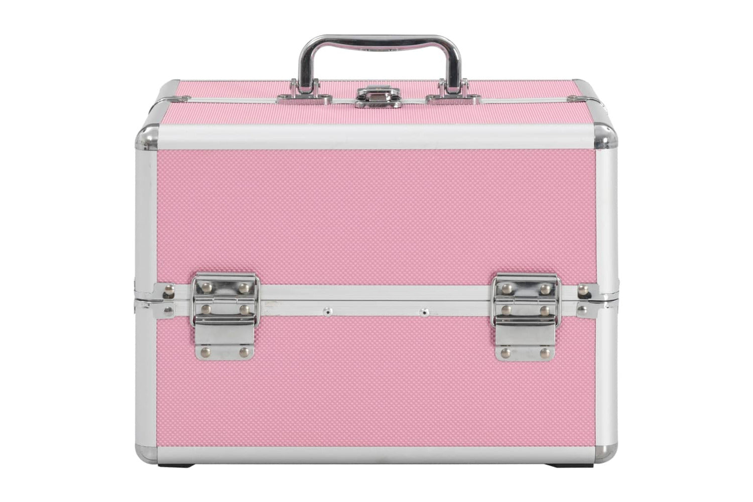 vidaXL 91830 Make-up Case 22x30x21cm Pink Aluminium-2