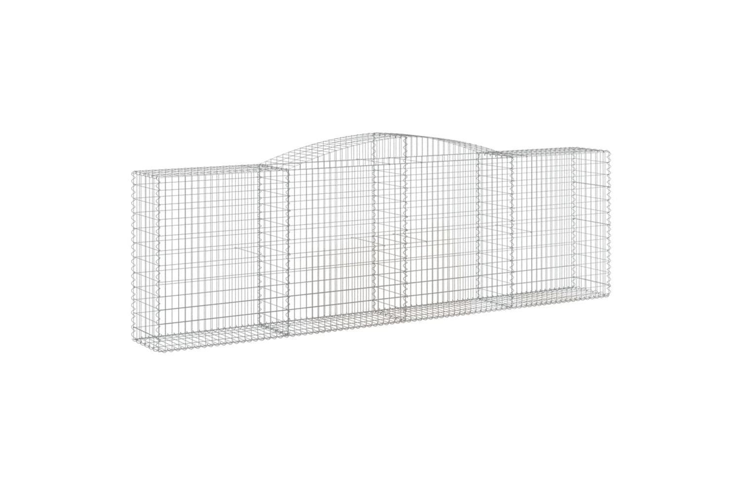 vidaXL 3147014 Arched Gabion Baskets 7 Pcs 400x50x120/140cm Galvanised Iron-2