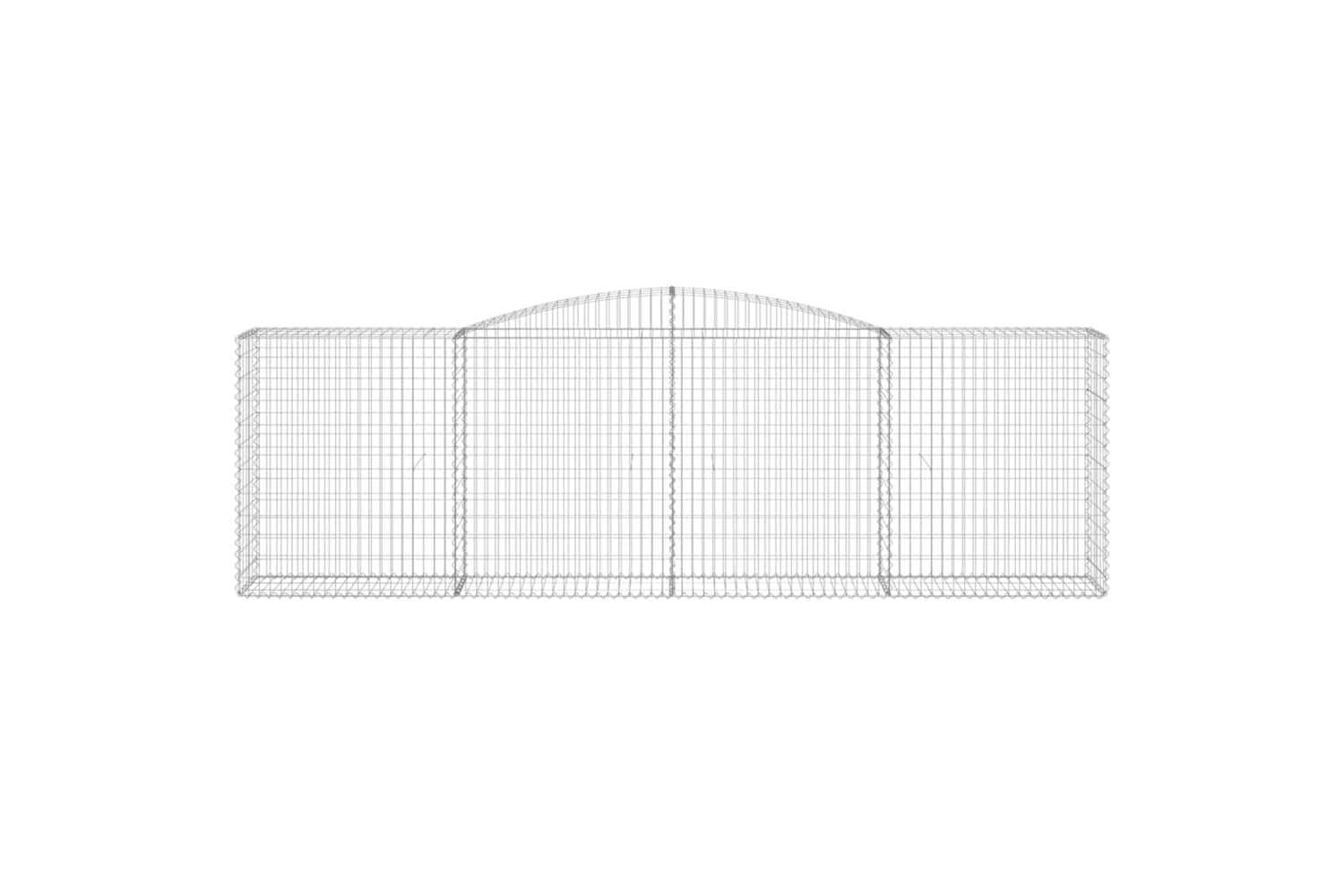 vidaXL 3147014 Arched Gabion Baskets 7 Pcs 400x50x120/140cm Galvanised Iron-3