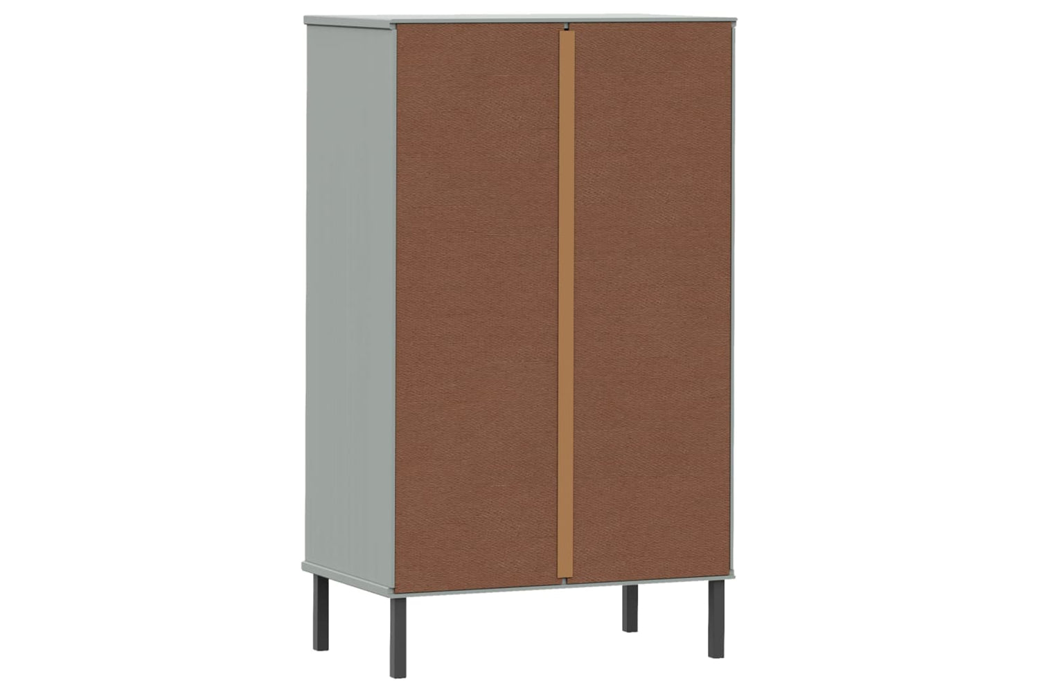 Vidaxl 350983 Shoe Rack With Metal Legs Grey Solid Wood Pine Oslo-6