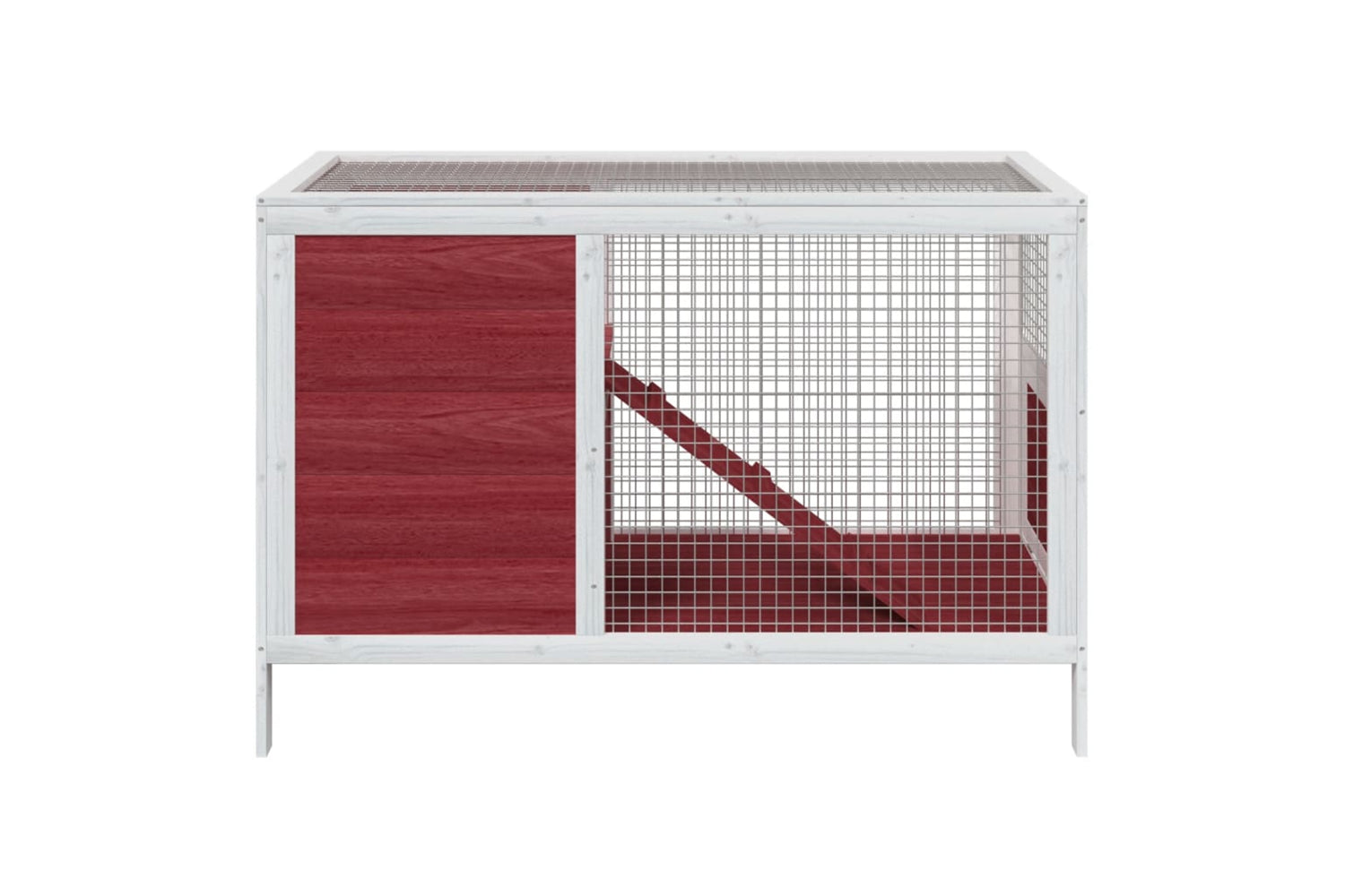Vidaxl Rabbit Hutch Mocha 103x44x69.5 Cm Solid Wood Pine-2