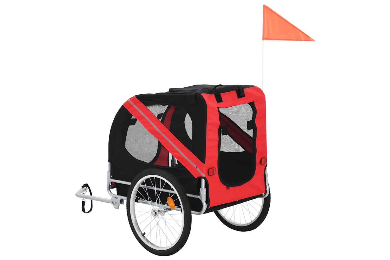 Vidaxl Pet Bike Trailer Red And Black-3