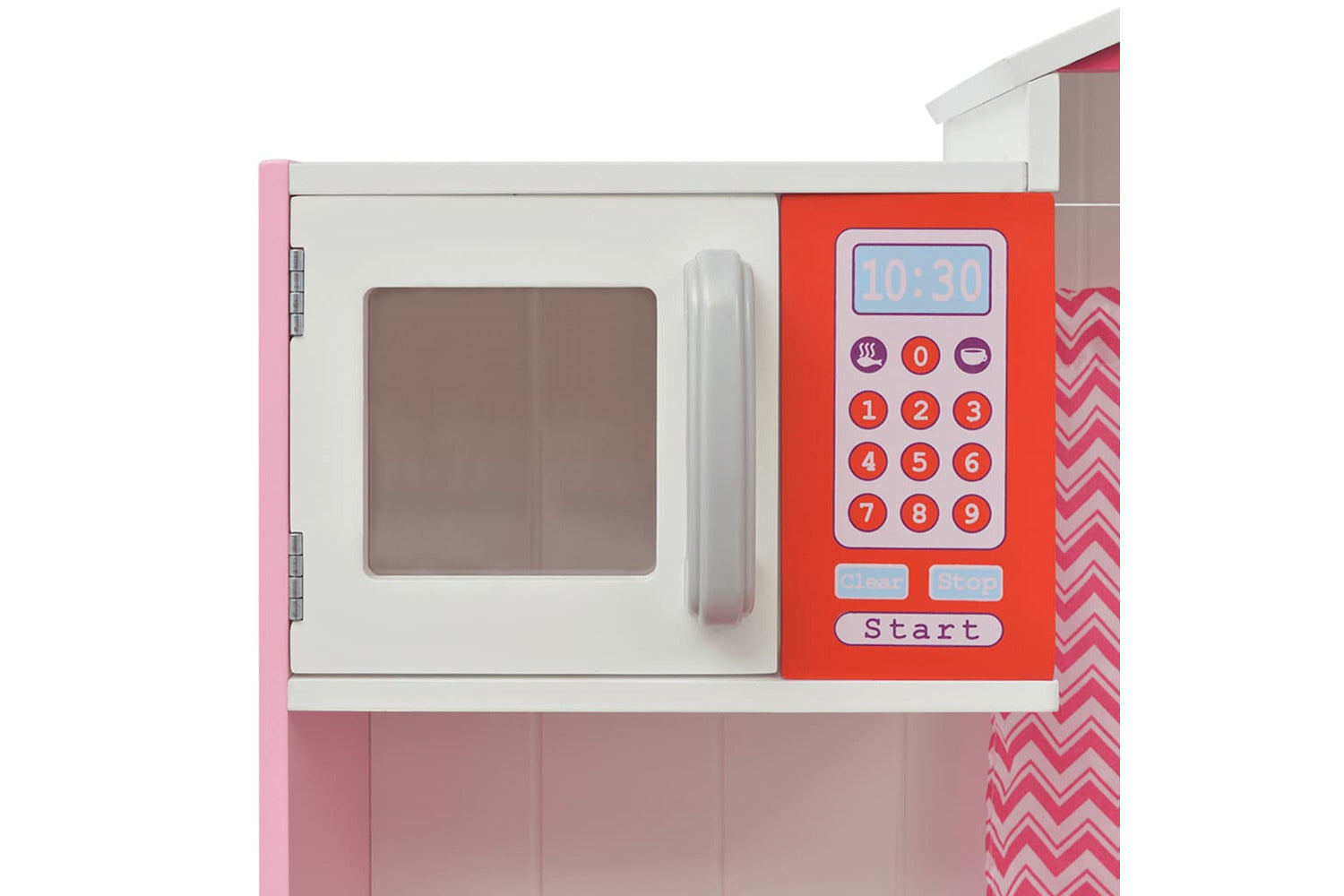 Vidaxl Toy Kitchen Wood 82x30x100 Cm Pink And White-5