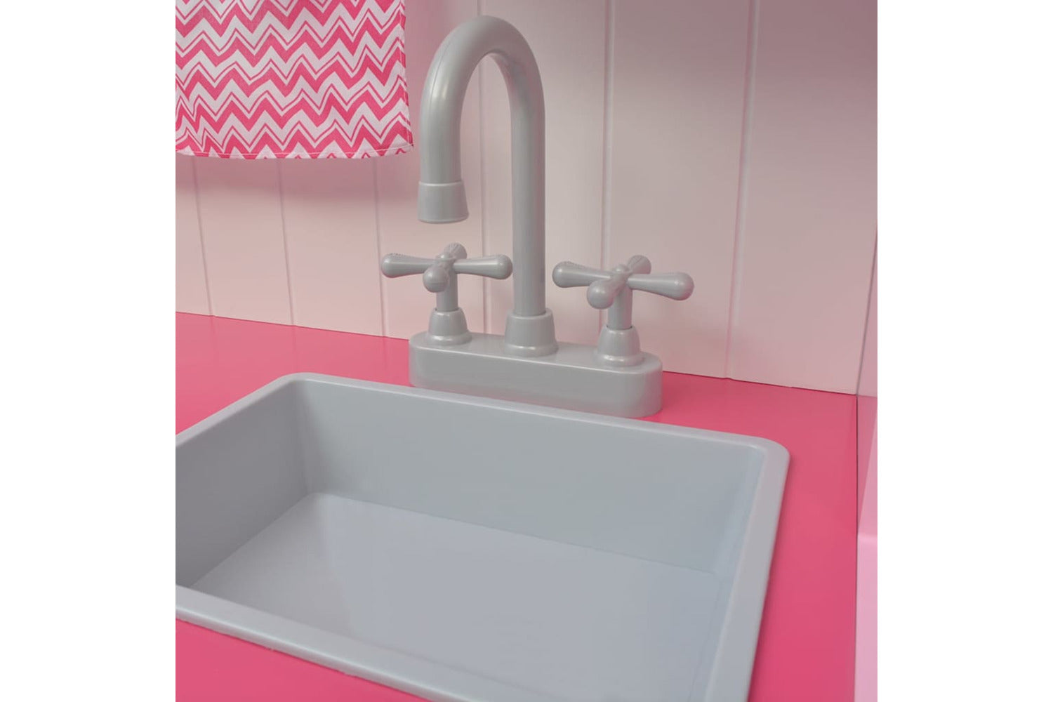 Vidaxl Toy Kitchen Wood 82x30x100 Cm Pink And White-6