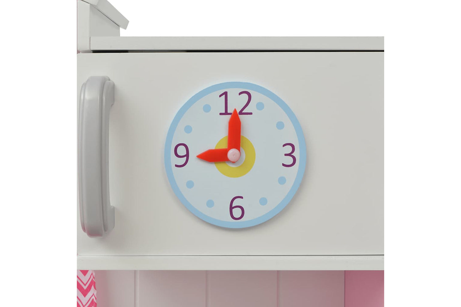 Vidaxl Toy Kitchen Wood 82x30x100 Cm Pink And White-3