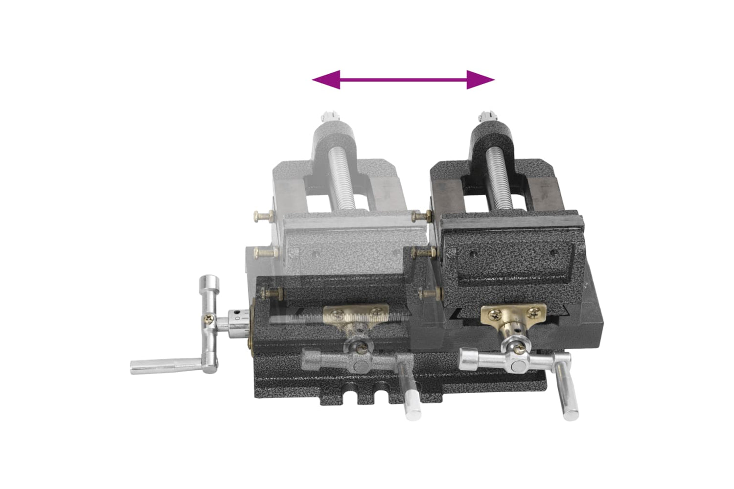 vidaXL Manually Operated Cross Slide Drill Press Vice 78mm-6