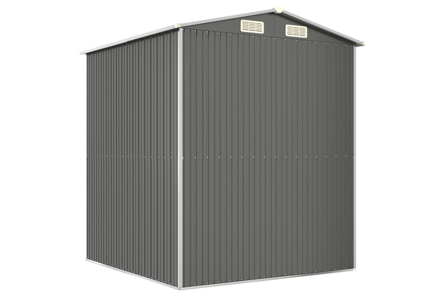 vidaXL 3147438 Garden Shed Light Grey 192x191x223cm Galvanised Steel-5