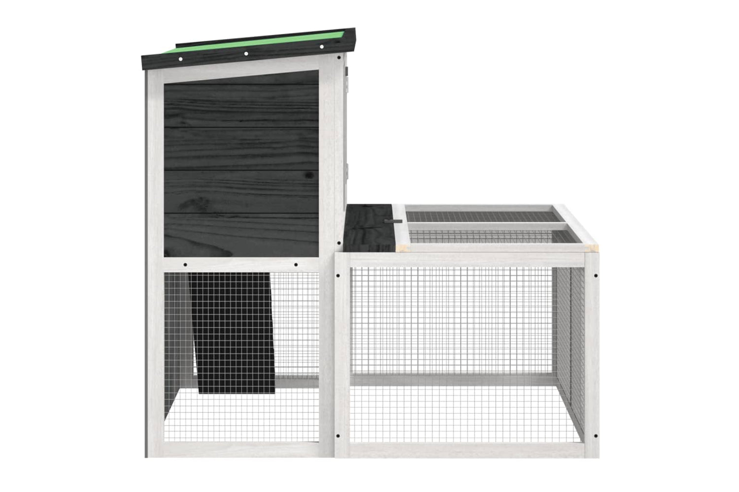 vidaXL 172284 Rabbit Hutch Grey 102x90x84.5cm Solid Wood Pine-5