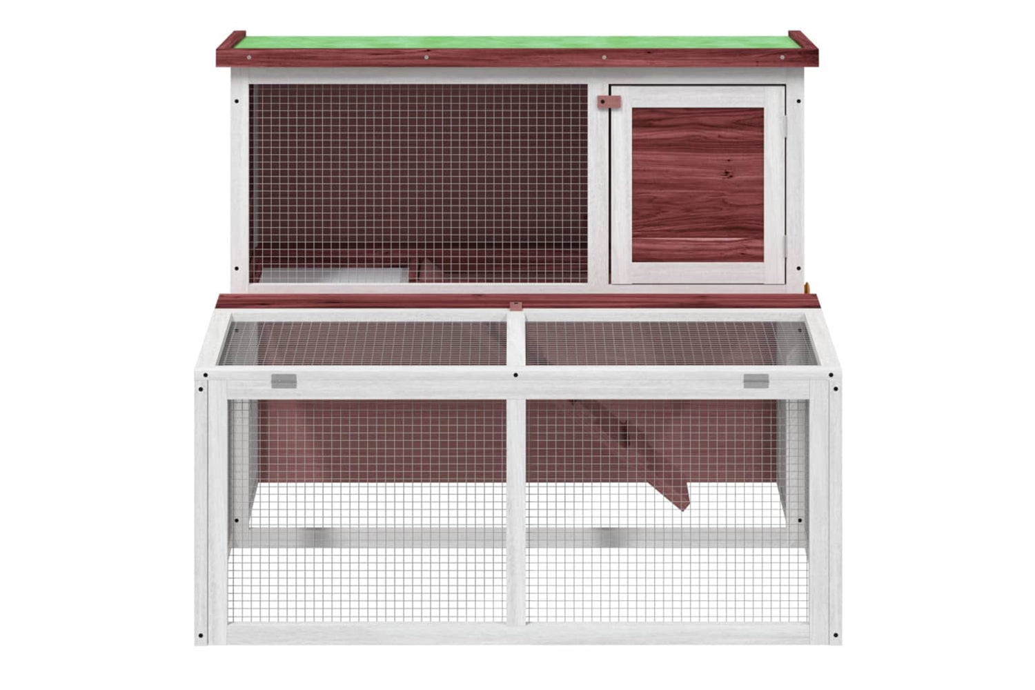 vidaXL 172285 Rabbit Hutch Mocha 102x90x84.5cm Solid Wood Pine-2