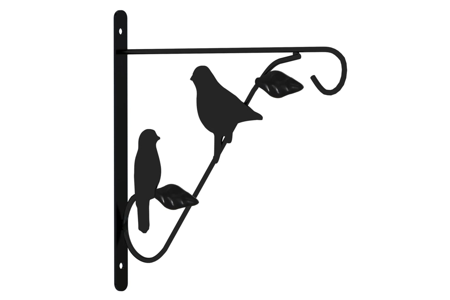 Vidaxl 3188013 Hanging Basket Brackets With Planters 4 Pcs Black Steel-2