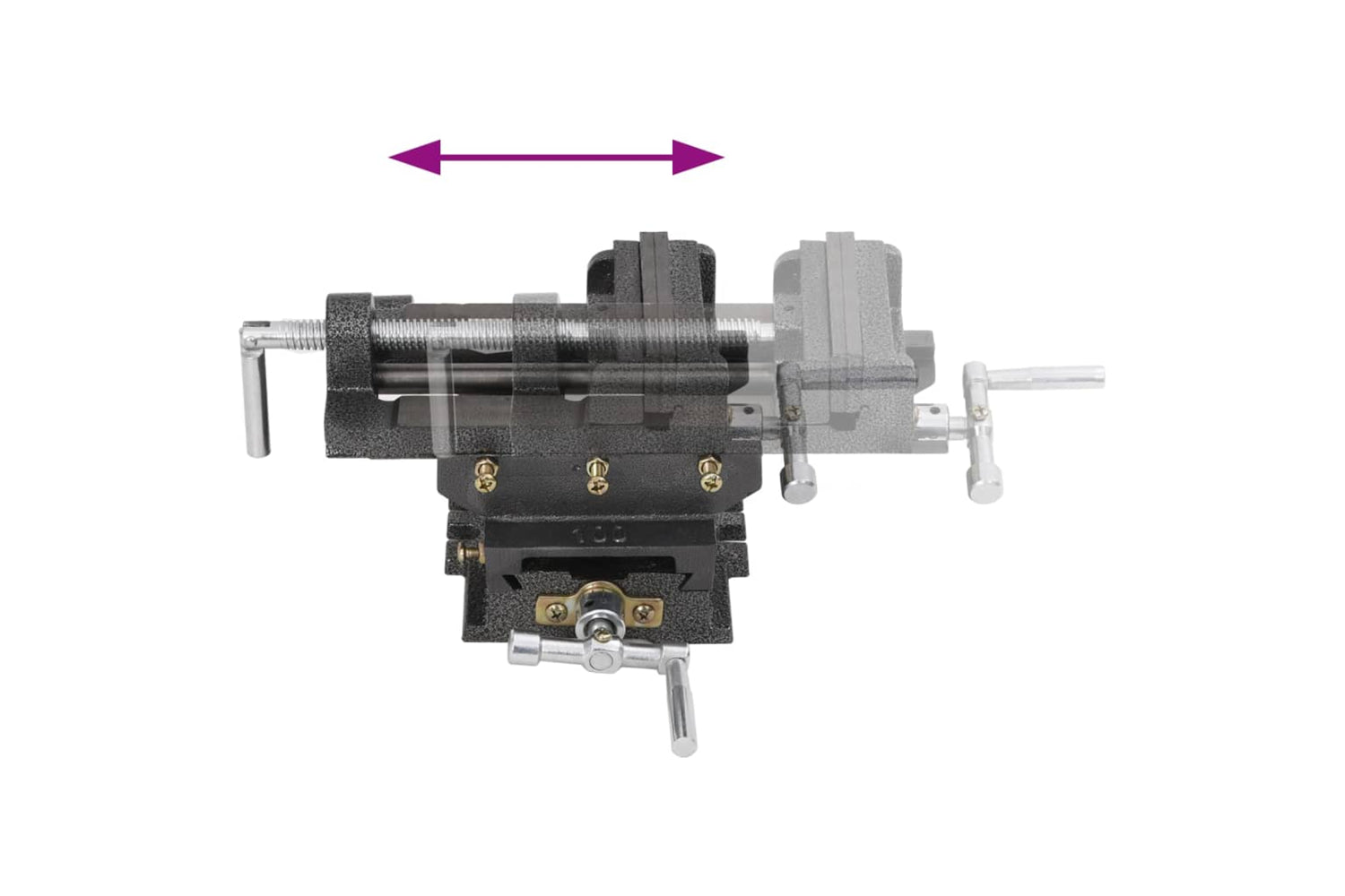vidaXL Manually Operated Cross Slide Drill Press Vice 78mm-8