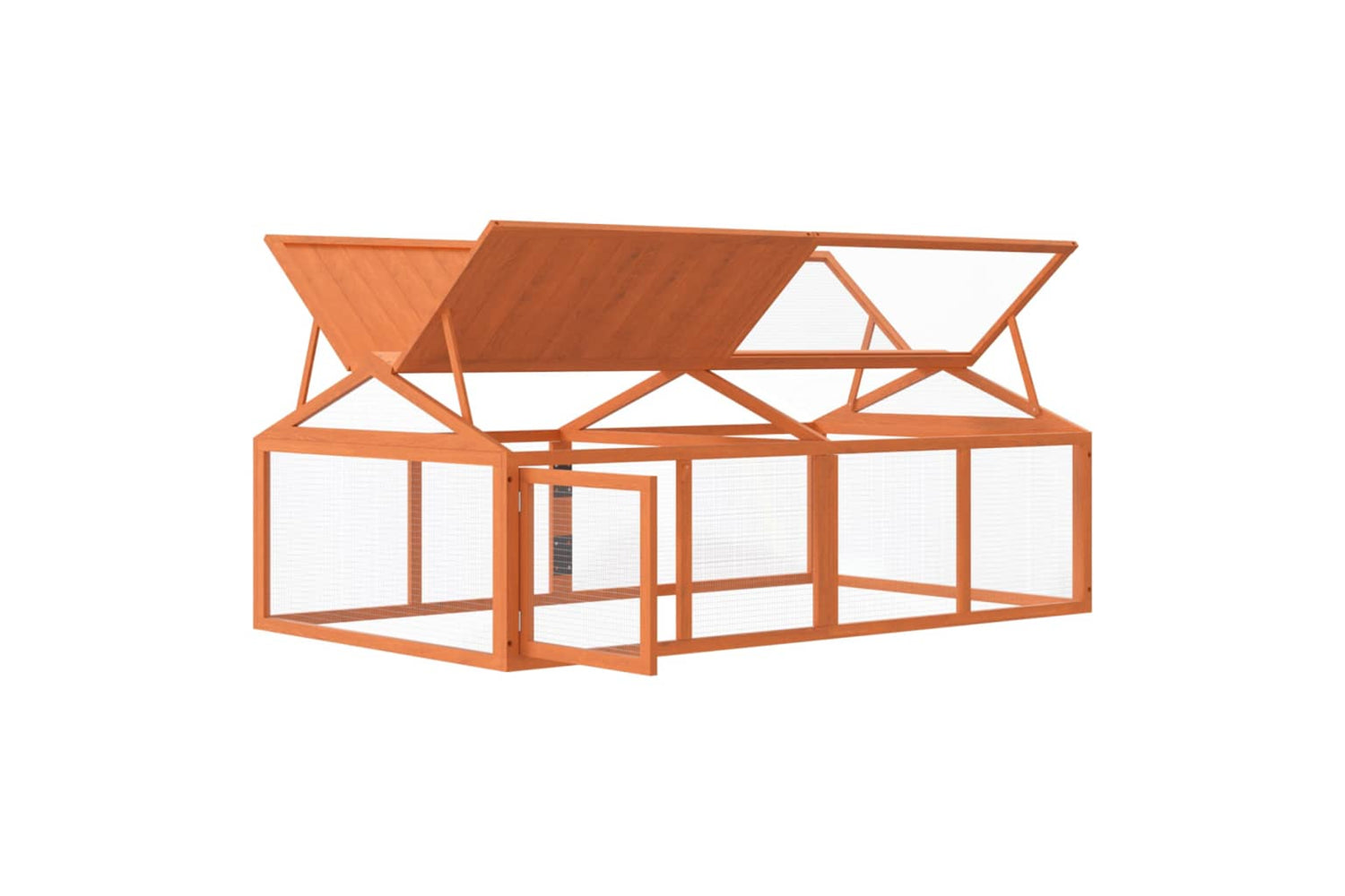 vidaXL 172300 Run Box Brown 200x112.5x74cm Solid Wood Pine-3