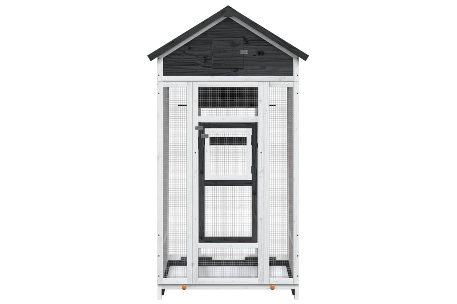 vidaXL 172253 Bird House Grey 91.5x53x170cm Solid Wood Pine-2