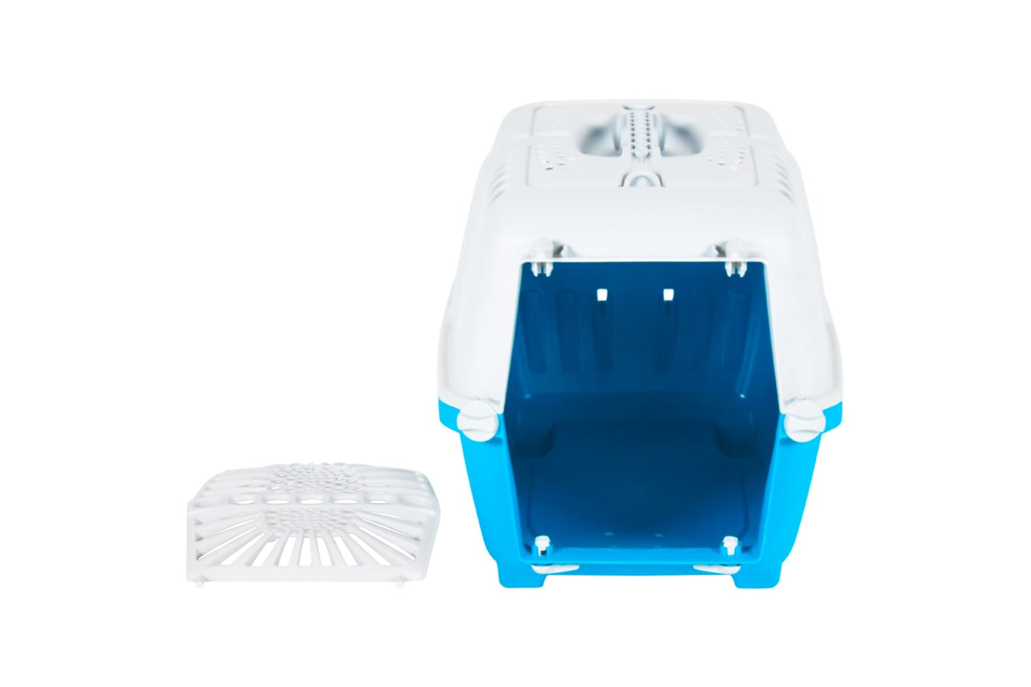 Vidaxl 172216 Pet Carrier White And Blue 48x31.5x33cm Polypropylene-5