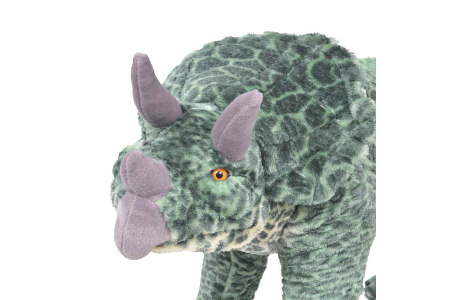 vidaXL 91344 Standing Plush Toy Triceratops Dinosaur Green Xxl-3