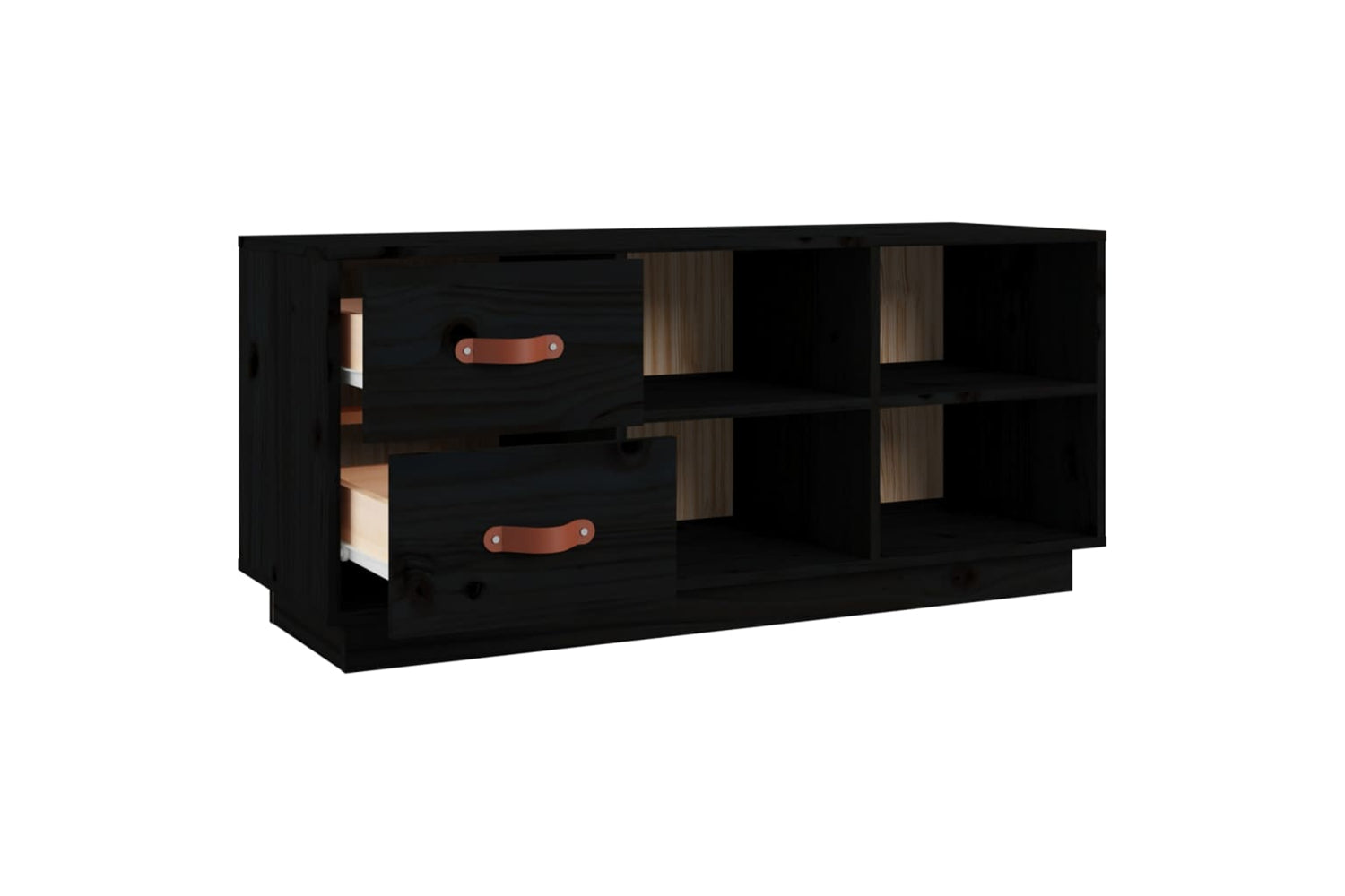 vidaXL 820181 Shoe Bench Black 100x34x45cm Solid Wood Pine-6