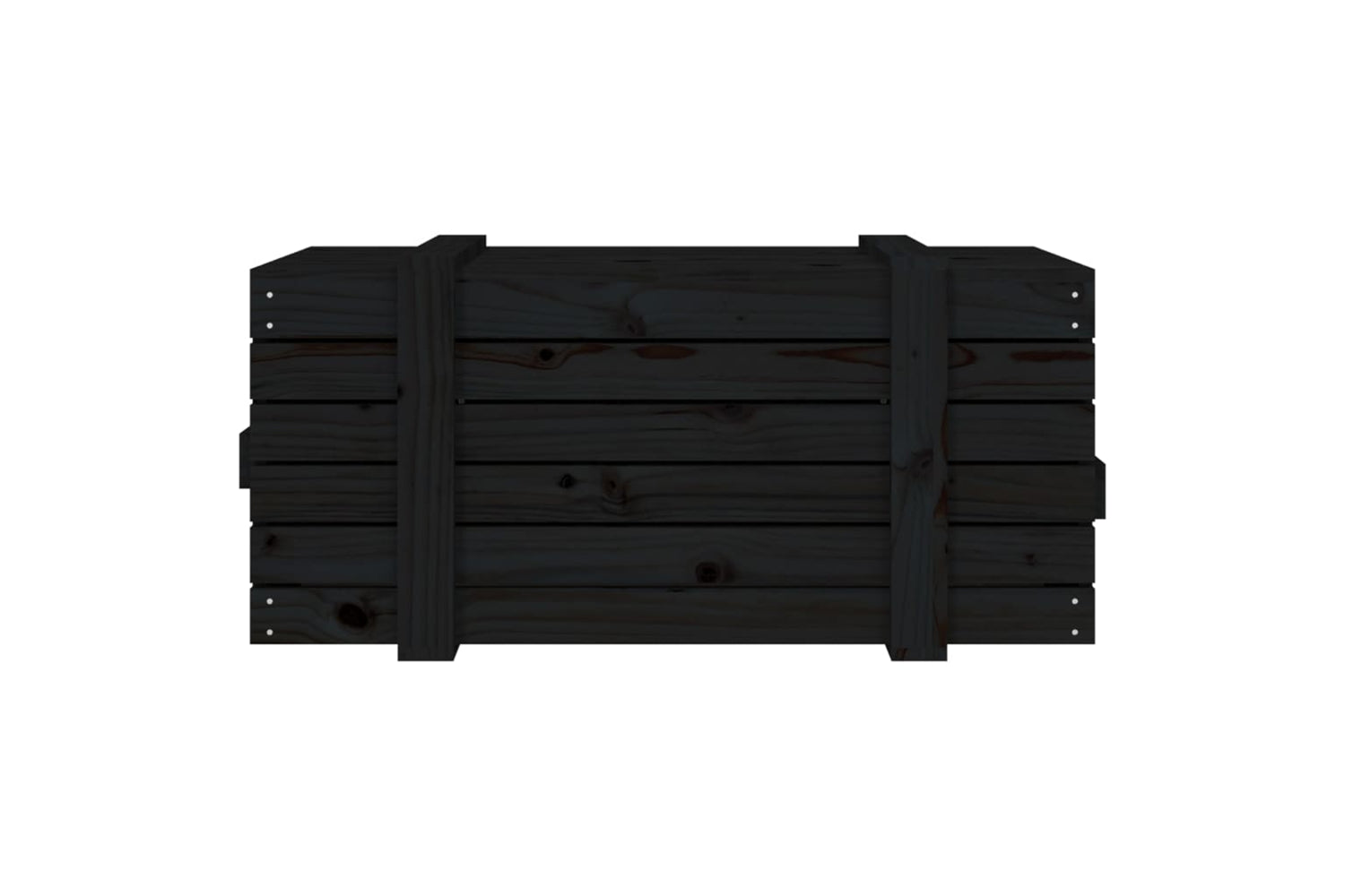 vidaXL 825002 Storage Box Black 91x40.5x42cm Solid Wood Pine-6