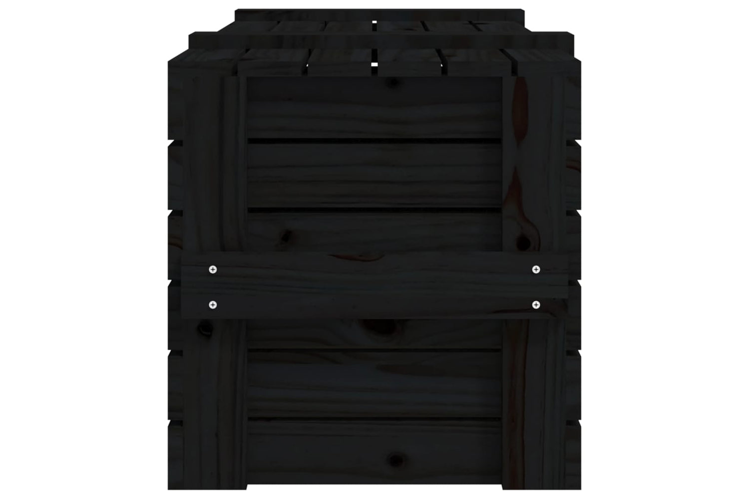 vidaXL 825002 Storage Box Black 91x40.5x42cm Solid Wood Pine-7