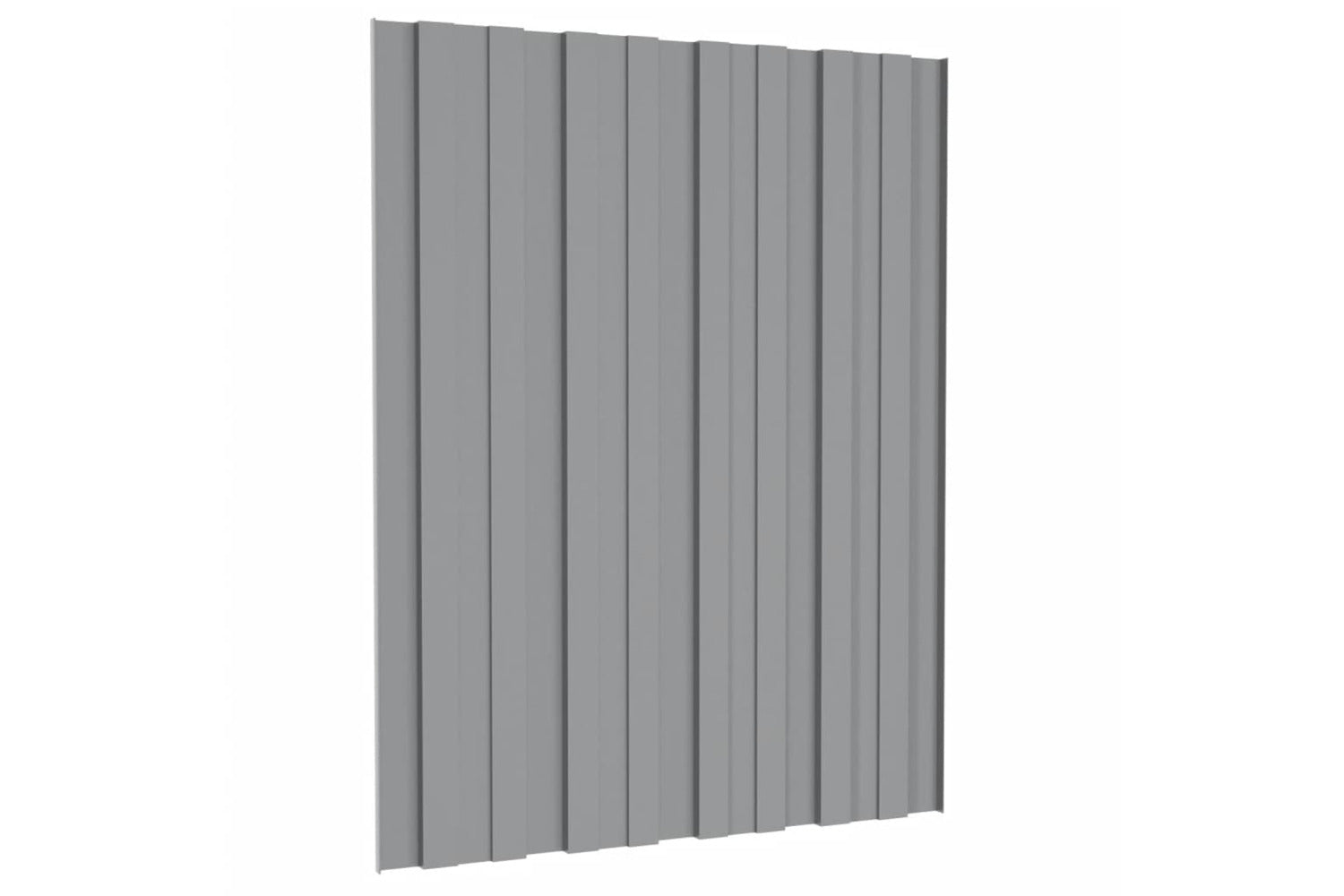 vidaXL 317189 Roof Panels 12 Pcs Galvanised Steel Grey 60x45cm-4
