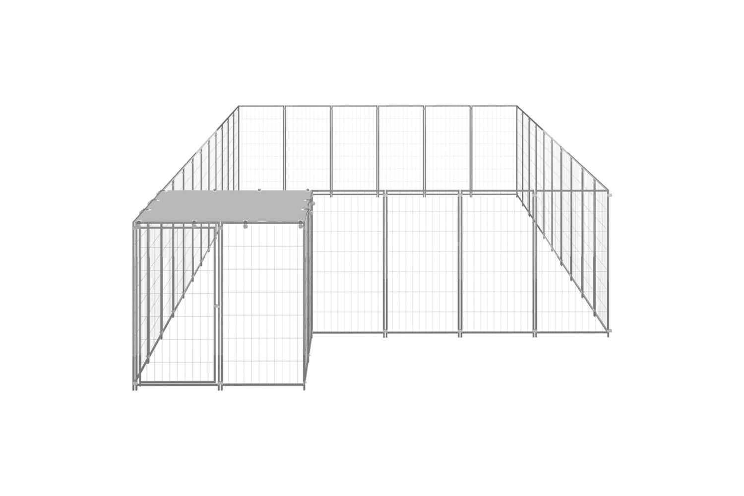 Vidaxl 3082222 Dog Kennel Silver 19.36 M2 Steel-2